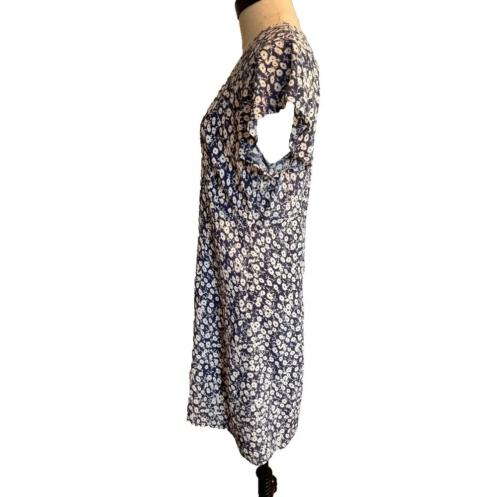Rails HELENA Mini Floral Dress XS Navy Camellia Summer Flutter-sleeve Minidress